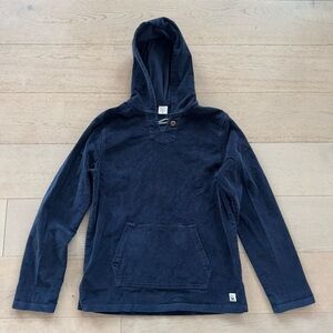 BIRDWELL Blue Corduroy Baja Hoodie w Kangaroo Pocket M